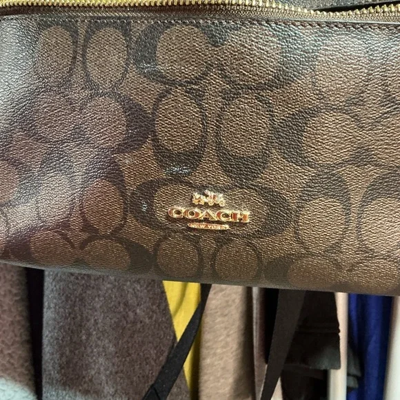 Coach Brown and Black Signature Backpack - Picture 2 of 9